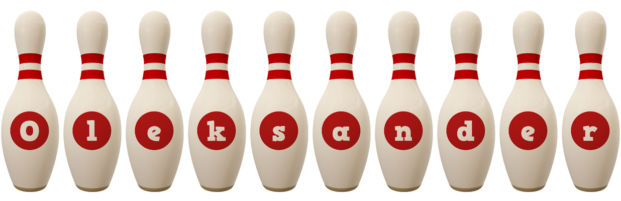 Oleksander bowling-pin logo