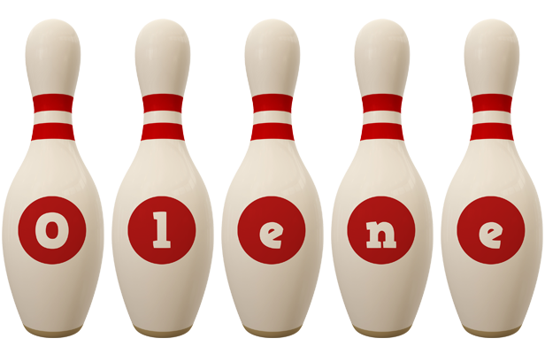 Olene bowling-pin logo