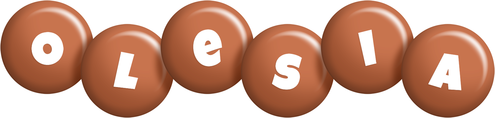 Olesia candy-brown logo