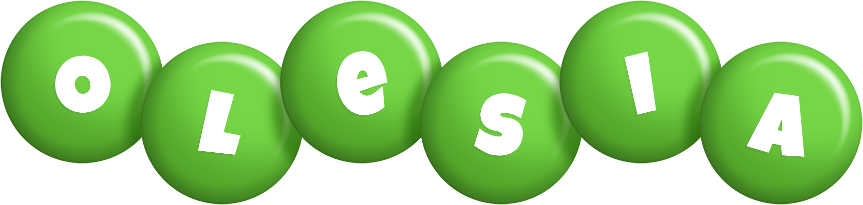 Olesia candy-green logo