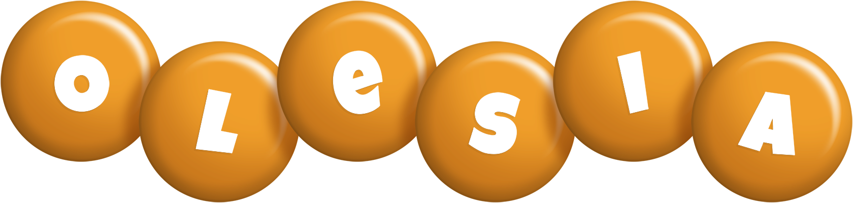 Olesia candy-orange logo