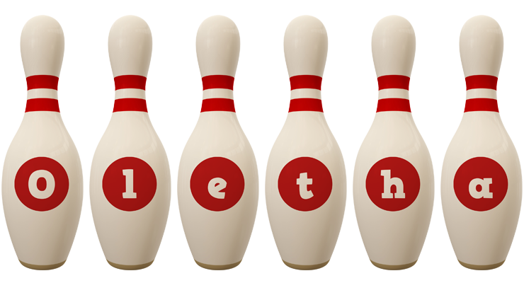 Oletha bowling-pin logo
