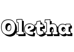 Oletha snowing logo