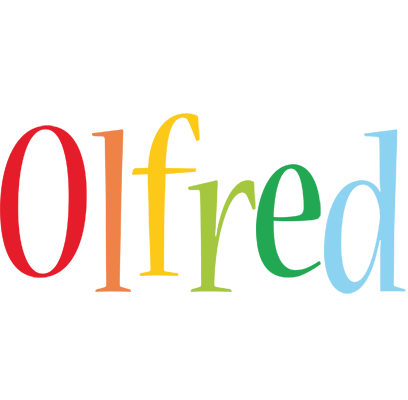 Olfred birthday logo