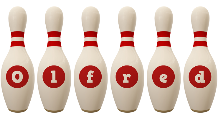 Olfred bowling-pin logo