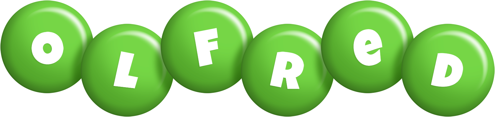 Olfred candy-green logo