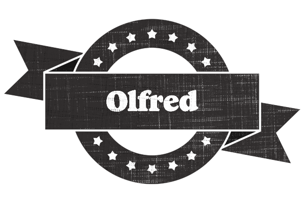 Olfred grunge logo