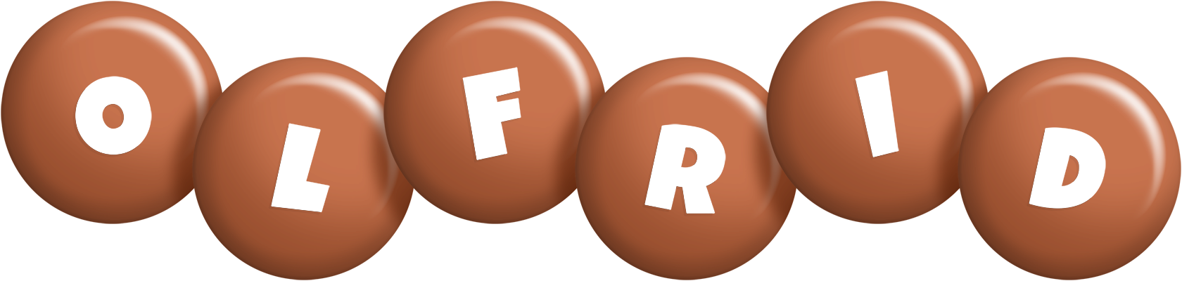 Olfrid candy-brown logo