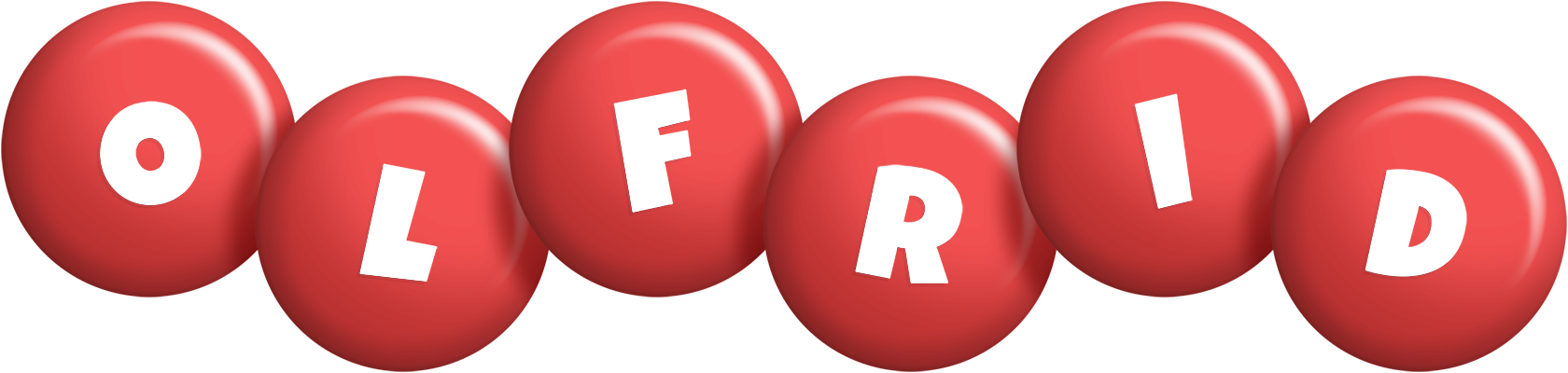 Olfrid candy-red logo