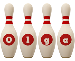 Olga bowling-pin logo