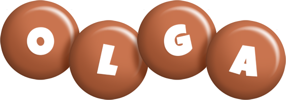 Olga candy-brown logo