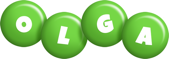 Olga candy-green logo