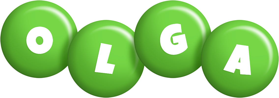 Olga candy-green logo