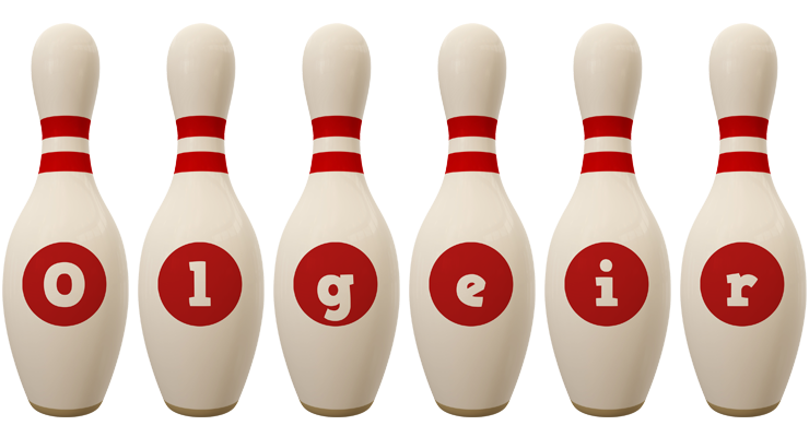 Olgeir bowling-pin logo