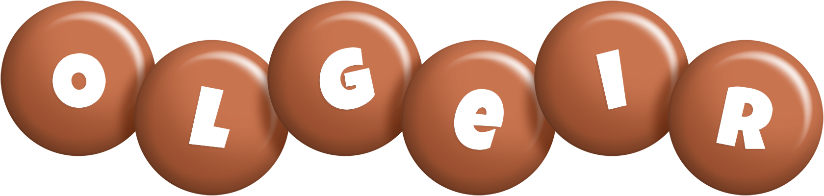 Olgeir candy-brown logo