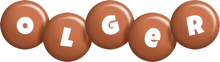 Olger candy-brown logo