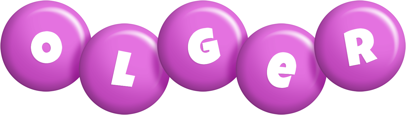 Olger candy-purple logo