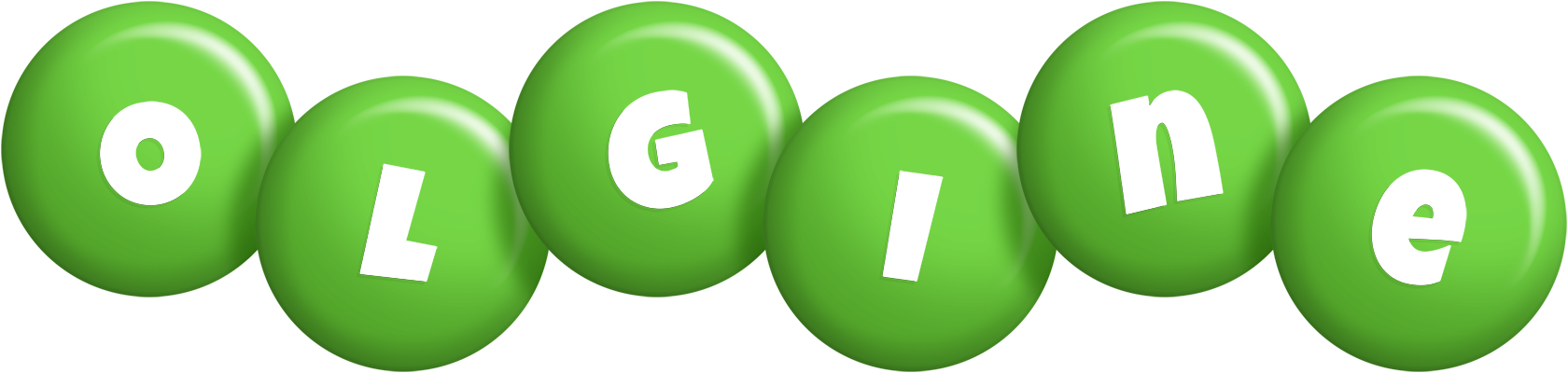 Olgine candy-green logo