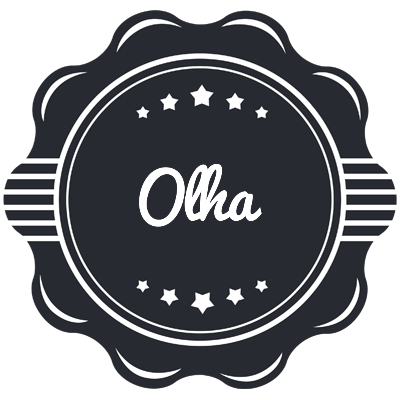 Olha badge logo