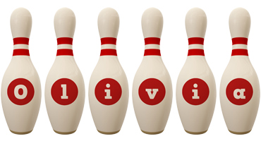 Olivia bowling-pin logo
