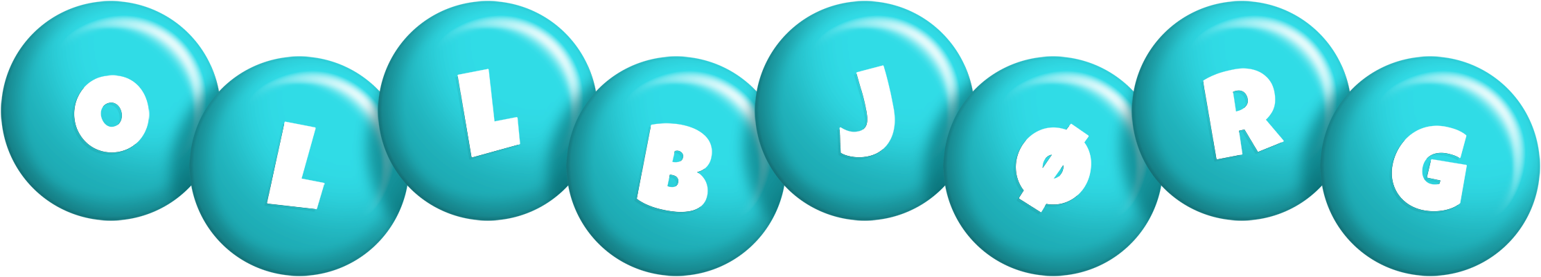 Ollbjørg candy-azur logo