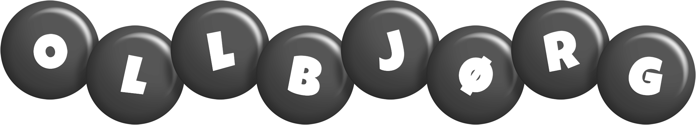 Ollbjørg candy-black logo