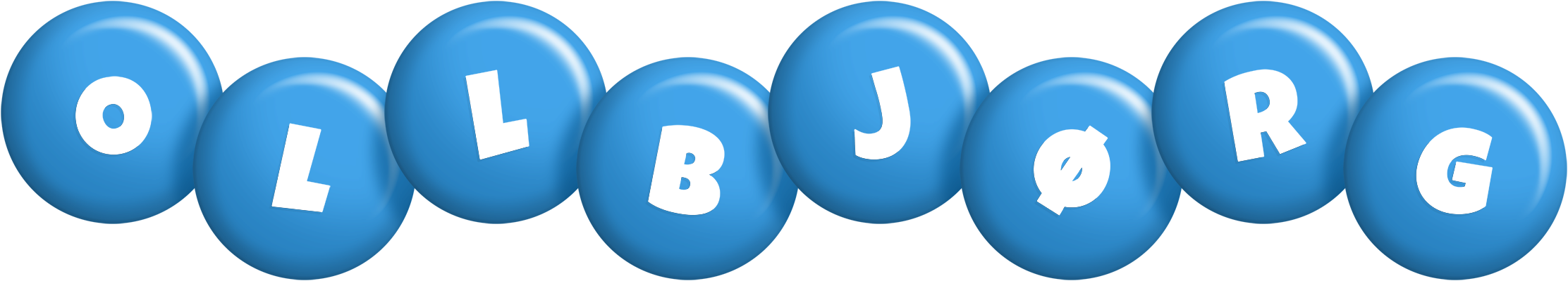Ollbjørg candy-blue logo