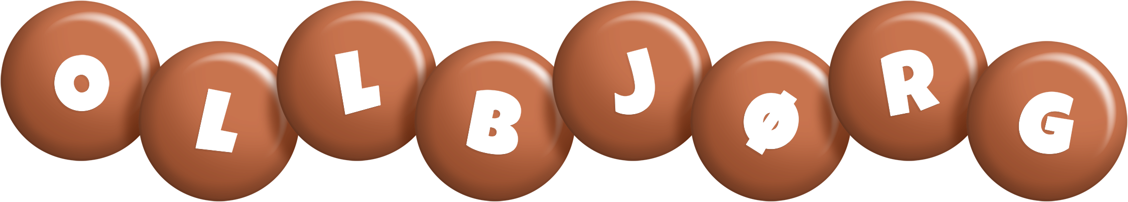 Ollbjørg candy-brown logo