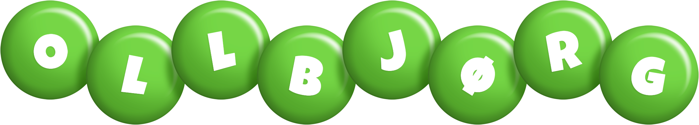 Ollbjørg candy-green logo