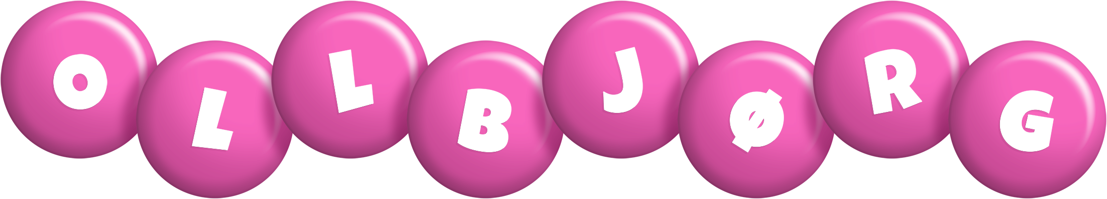 Ollbjørg candy-pink logo