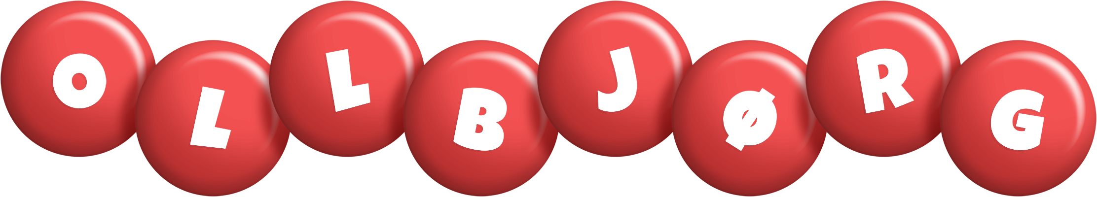 Ollbjørg candy-red logo