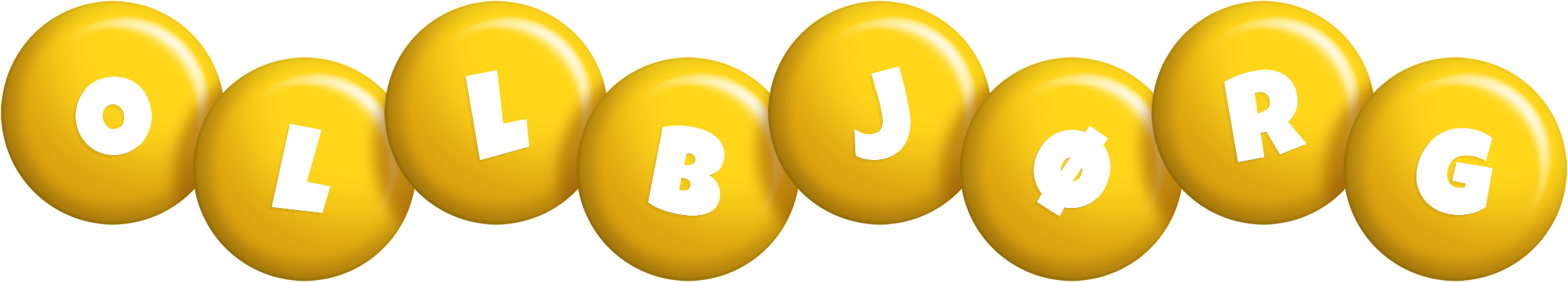 Ollbjørg candy-yellow logo