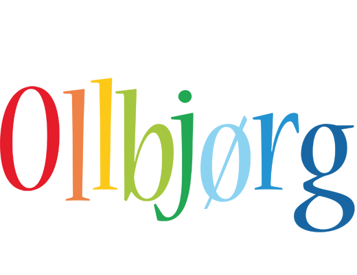 Ollbjørg birthday logo