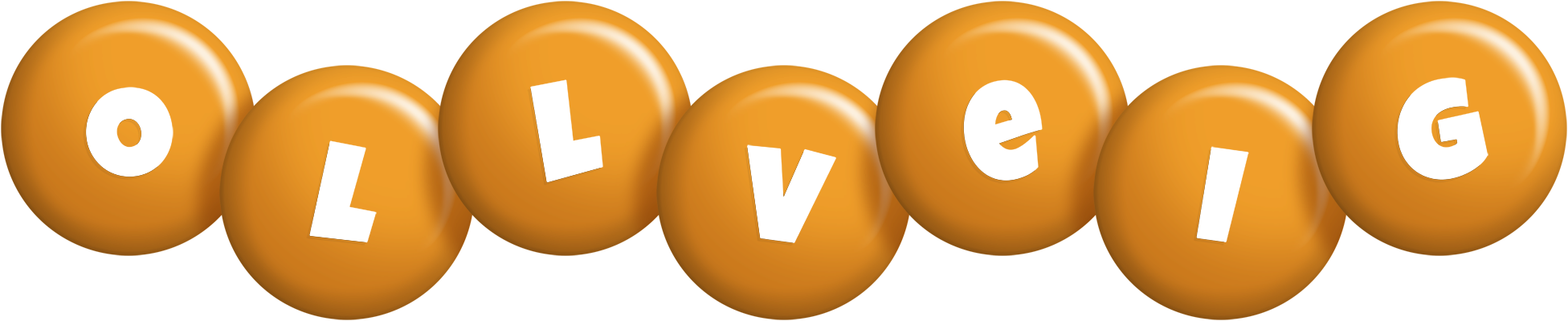 Ollveig candy-orange logo