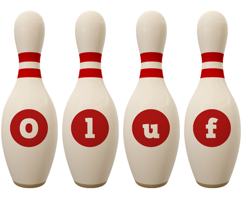 Oluf bowling-pin logo