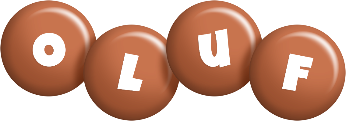 Oluf candy-brown logo