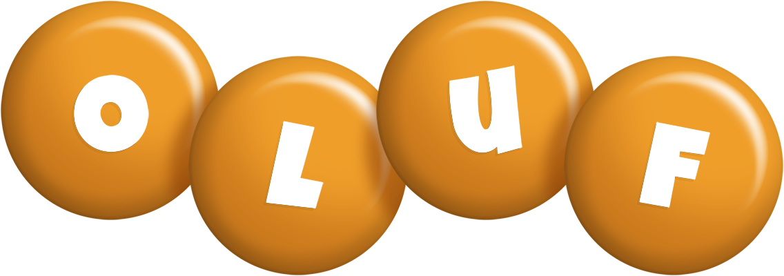 Oluf candy-orange logo