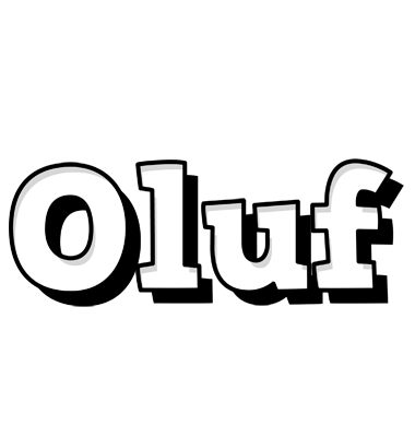 Oluf snowing logo