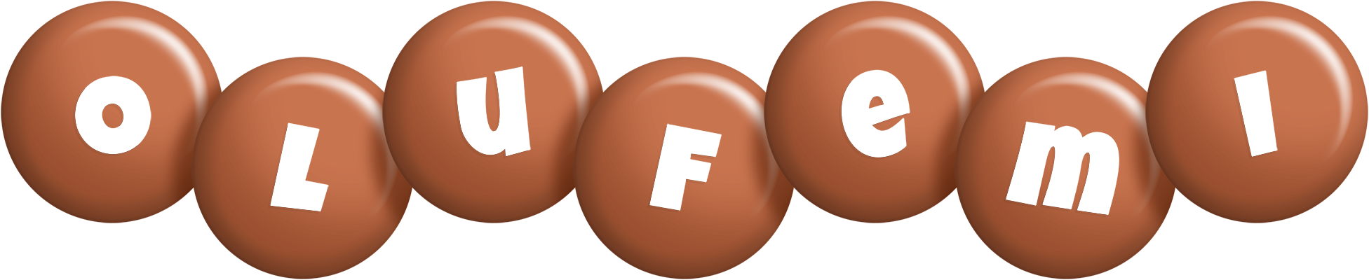 Olufemi candy-brown logo