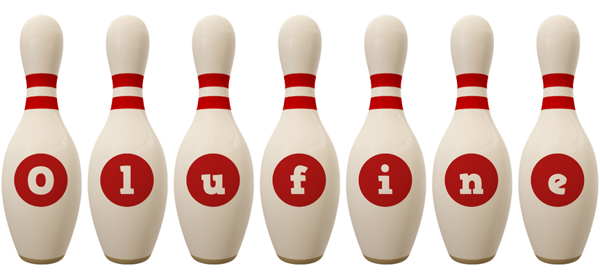 Olufine bowling-pin logo