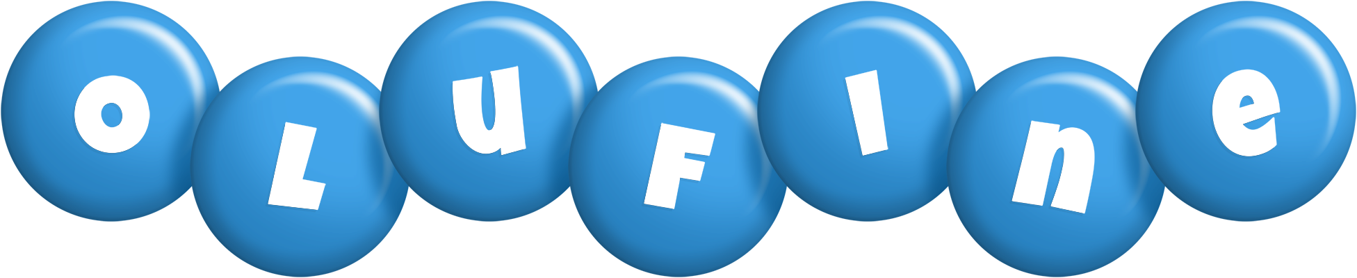 Olufine candy-blue logo