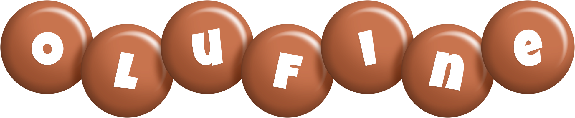 Olufine candy-brown logo