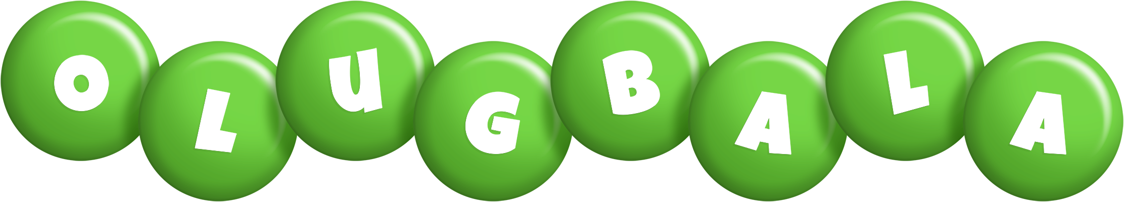 Olugbala candy-green logo