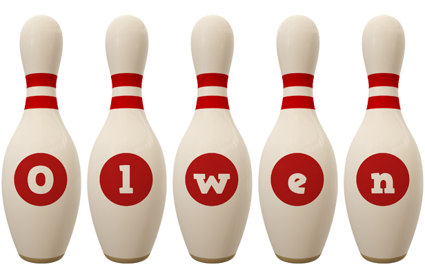 Olwen bowling-pin logo