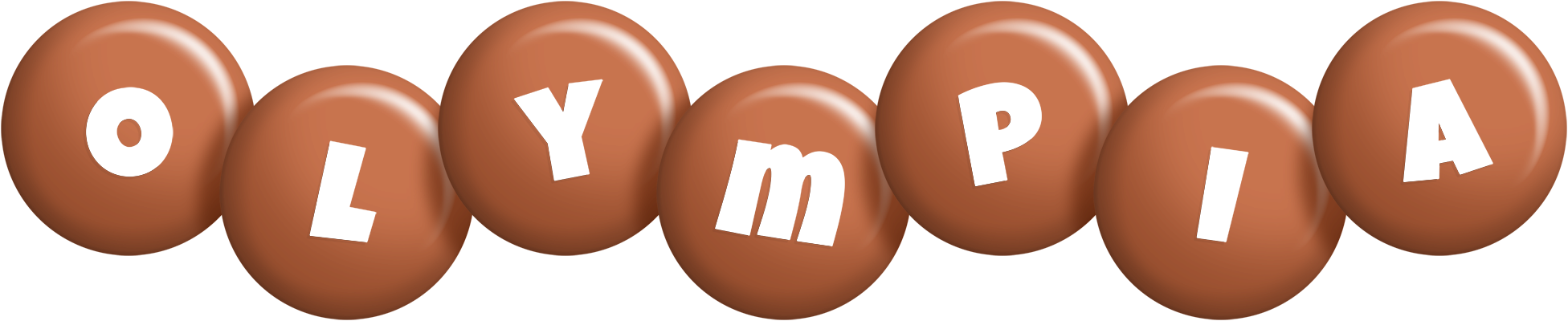 Olympia candy-brown logo