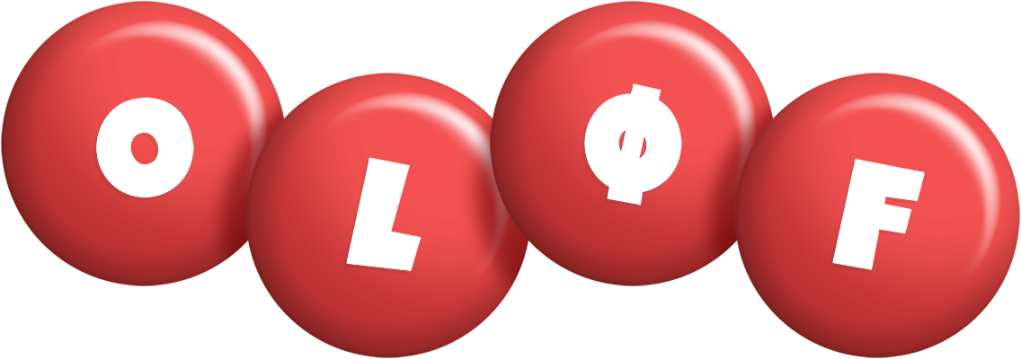Oløf candy-red logo
