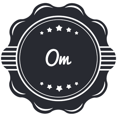 Om badge logo