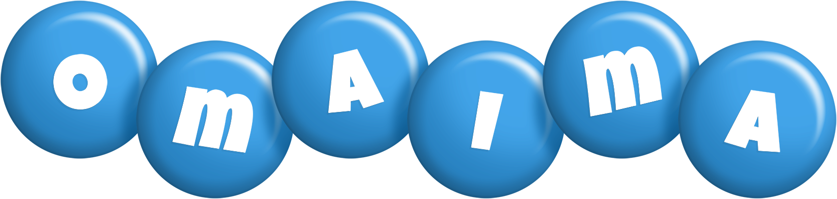 Omaima candy-blue logo