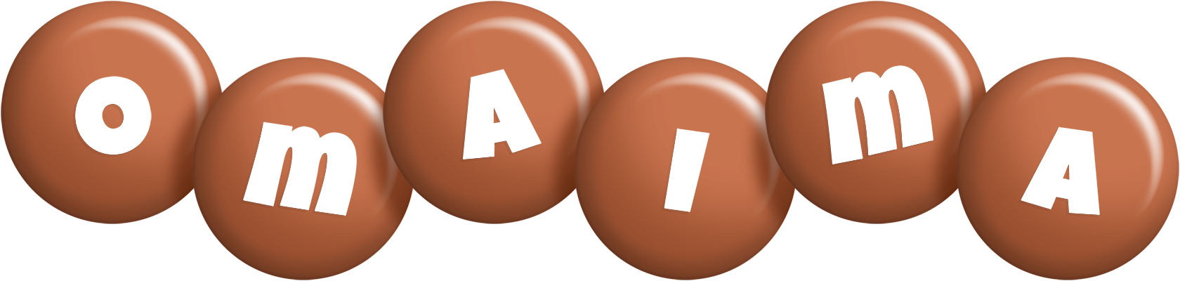 Omaima candy-brown logo