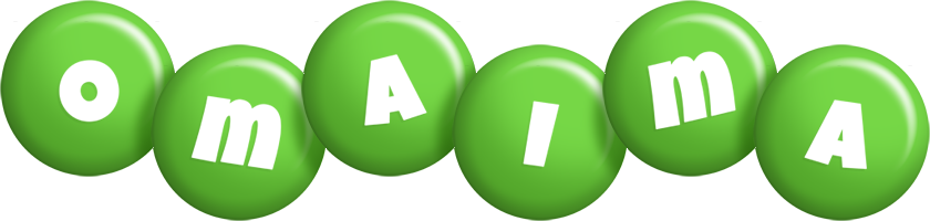 Omaima candy-green logo